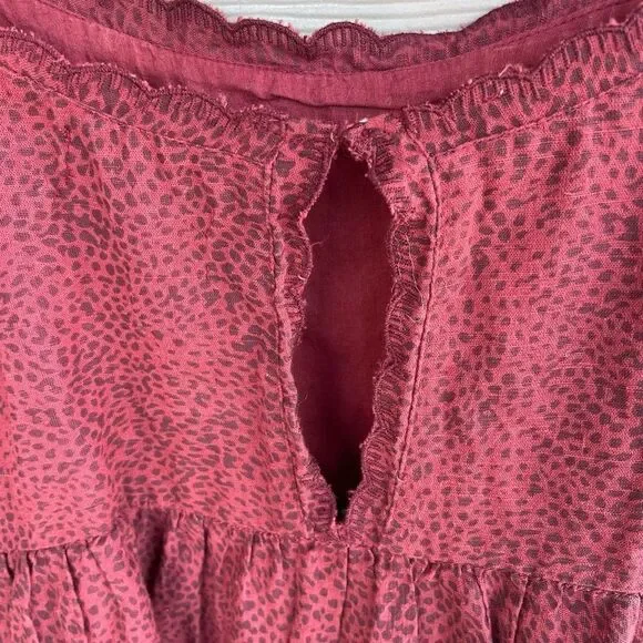 Urban Outfitters maroon cheetah print babydoll dress - Picture 5 of 5